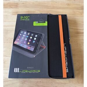 Lifeworks Voyager 9"-10" Universal Case Black With Orange Accents.